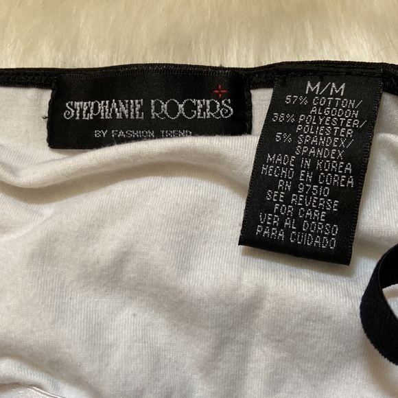 Black & white floral print tank top in size M - Picture 2 of 5